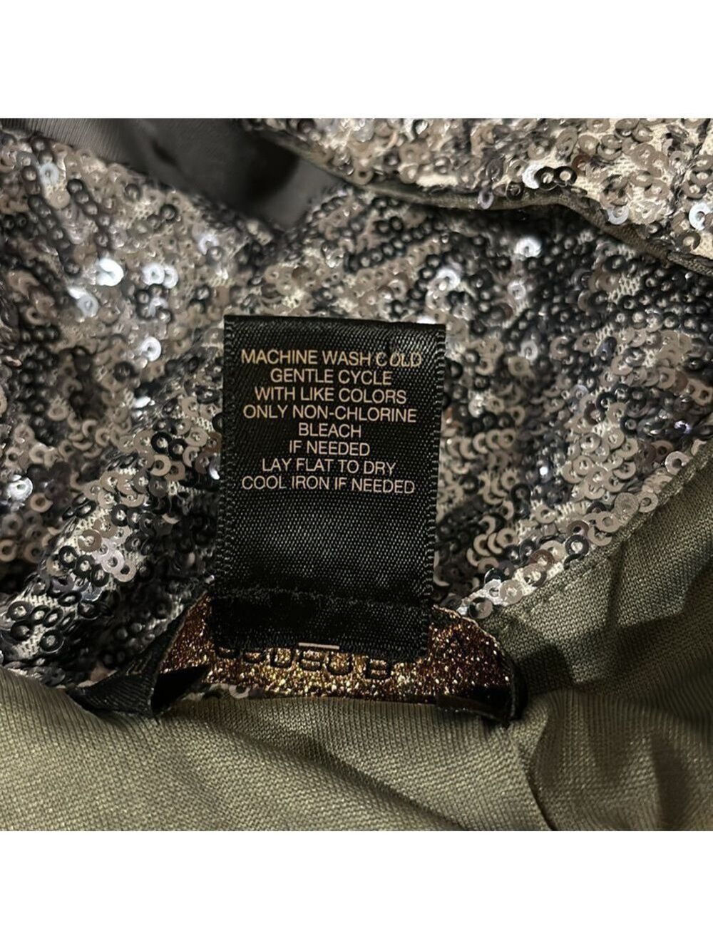 Arden B Exclusive Silver Sequin and Satin Mini Party Dress - Size M - Picture 10 of 10